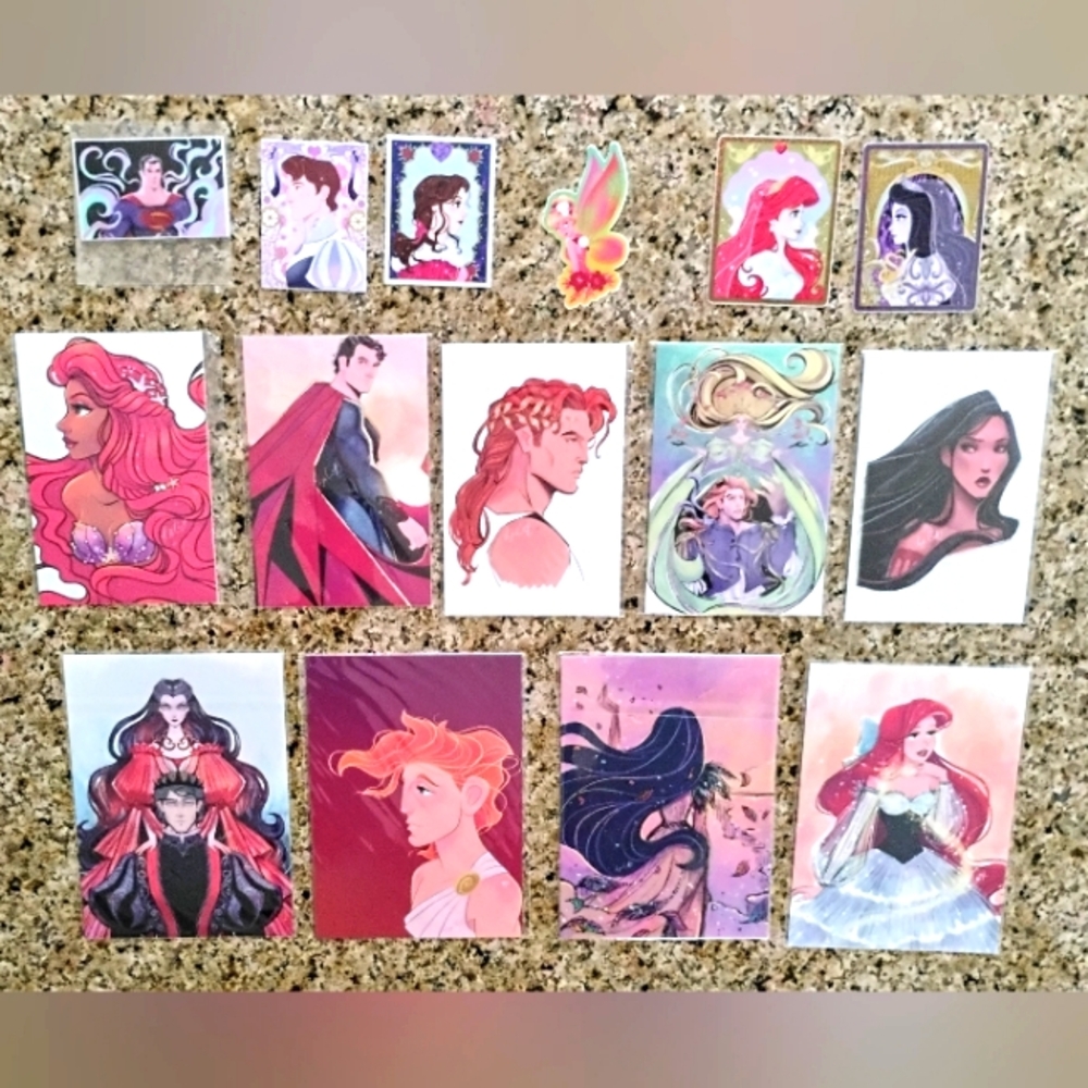 Art Cards and Stickers Lot